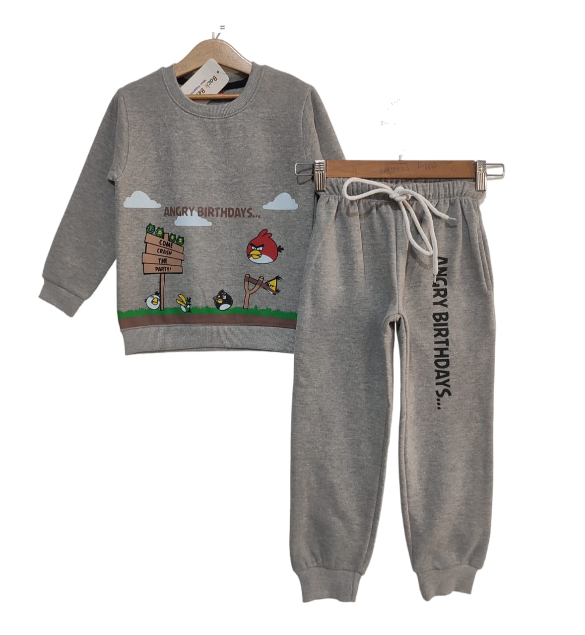 Angry Birthday Gray Track-suit Boys ( R-257 )