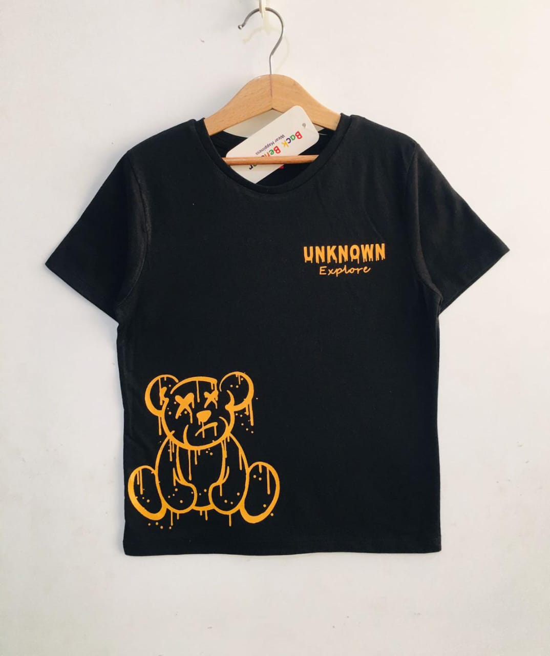 Unknown Explore Black T Shirt Boys (R1)