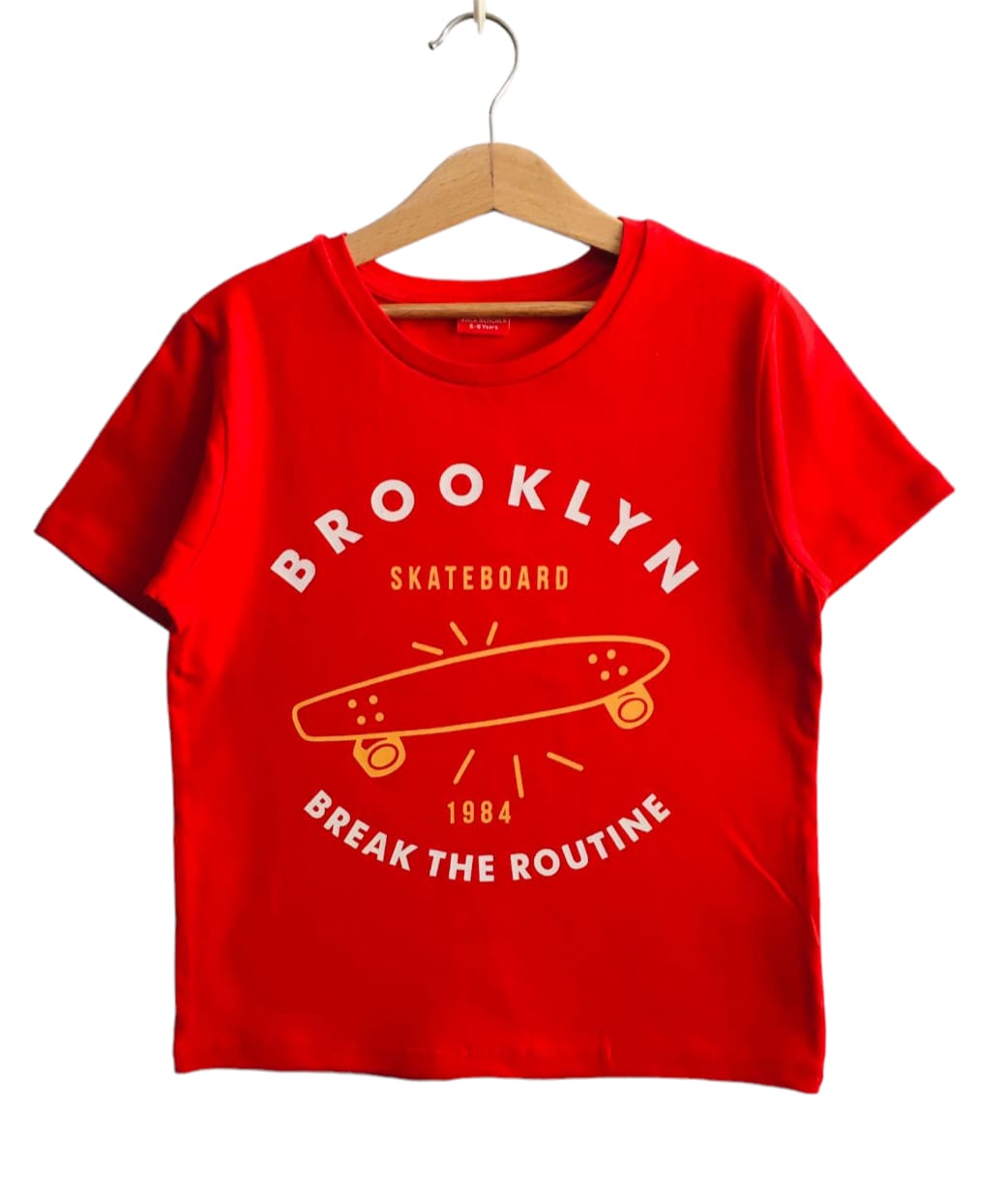 Brooklyn Red T Shirt Boys (54) (1)