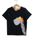 Giraffe Logo  Black T Shirt Boys ( R-146 ) (1)