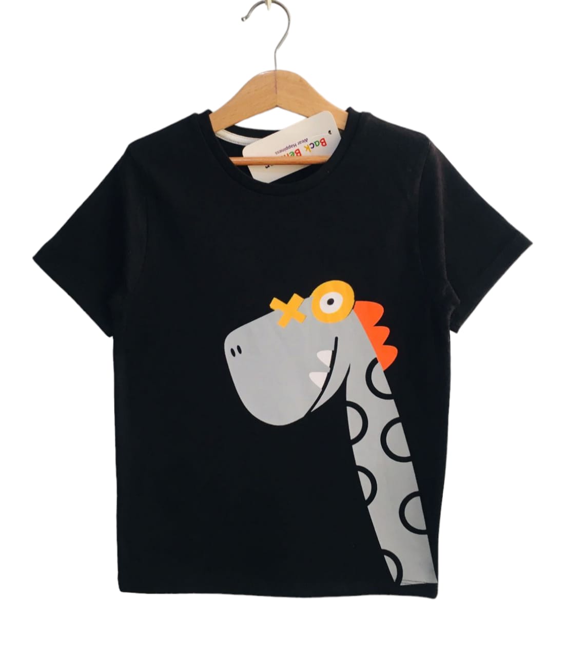 Giraffe Logo  Black T Shirt Boys ( R-146 ) (1)