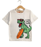 Dinosour White T Shirt Boys ( R-170 )