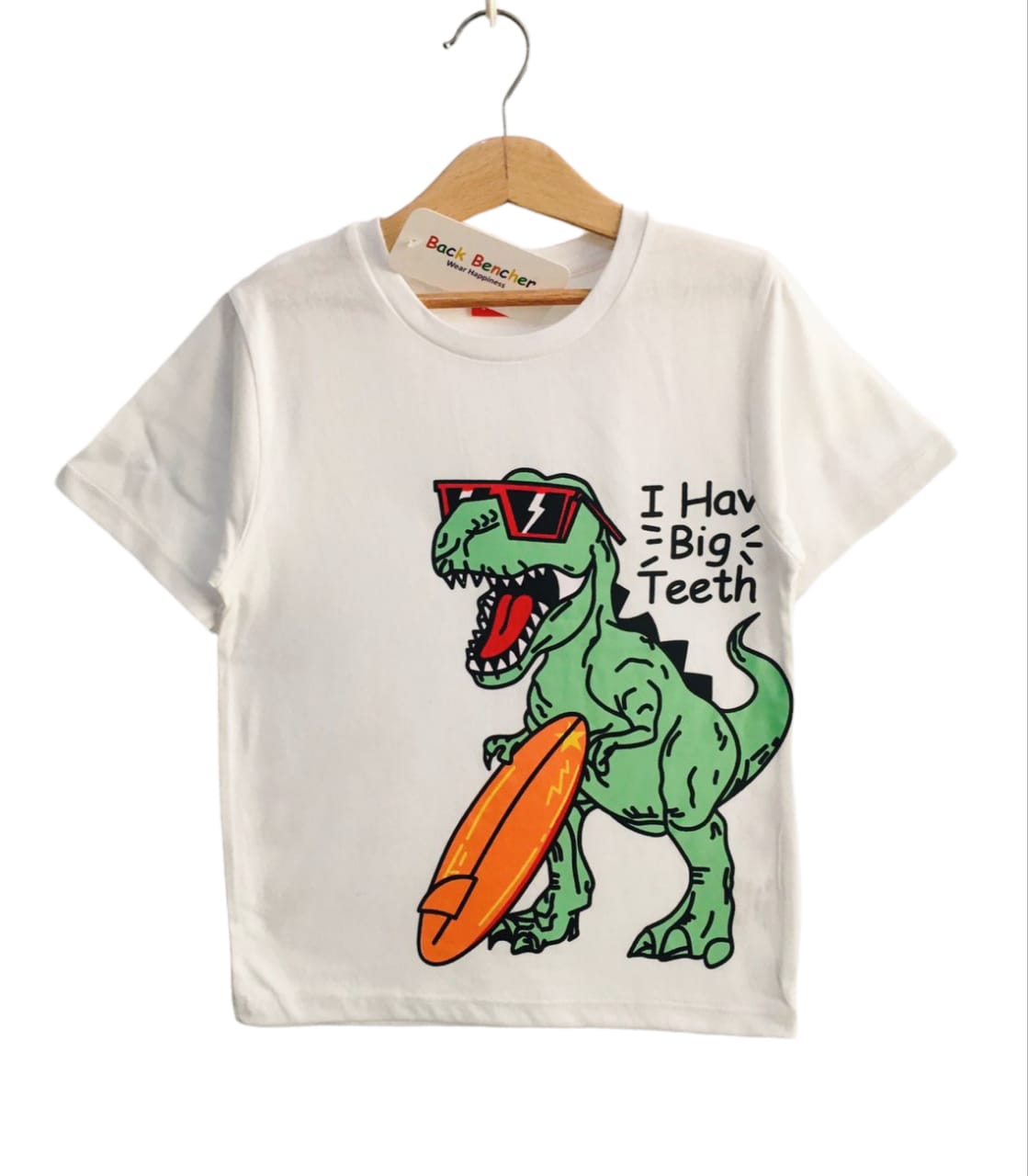 Dinosour White T Shirt Boys ( R-170 )