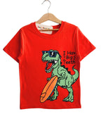 Dinosour Carrot T Shirt Boys ( R-188 )