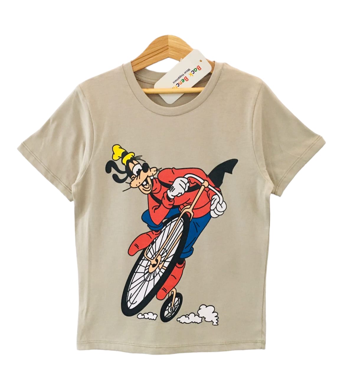 Goffy with Cycle Dark Skin T-Shirt Boys ( R-170 )