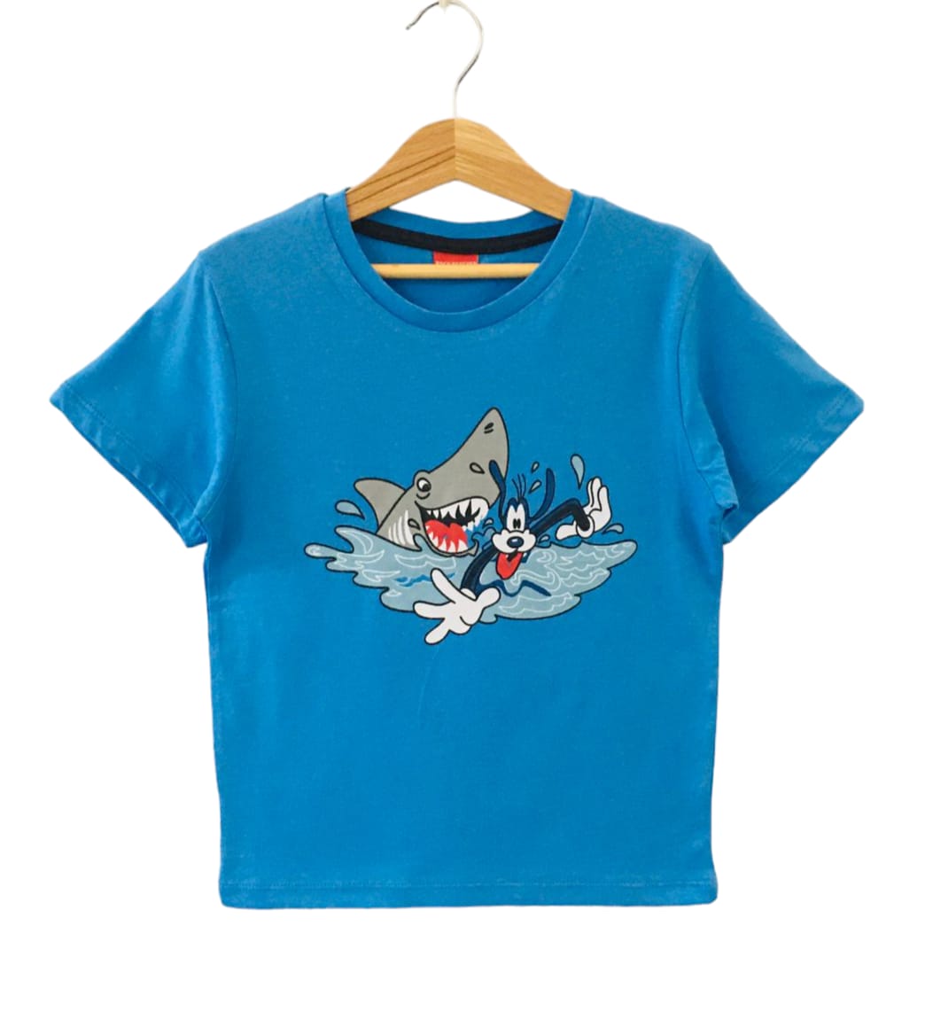 Shark Attack Royal Blue T-Shirt Boys( R-31 )