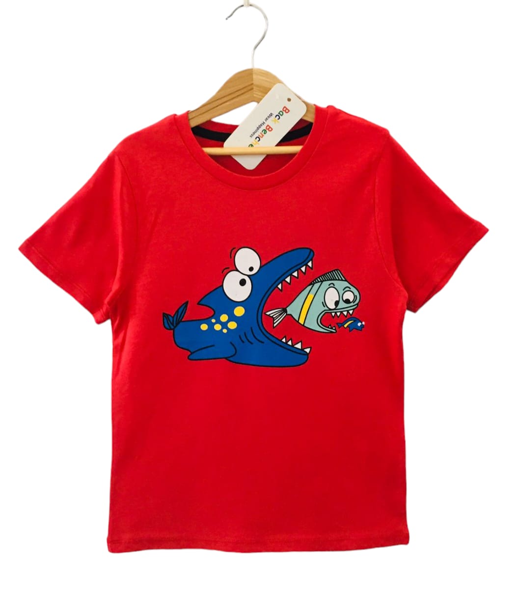 Shark Attack Red T-Shirt Boys (54) (1)