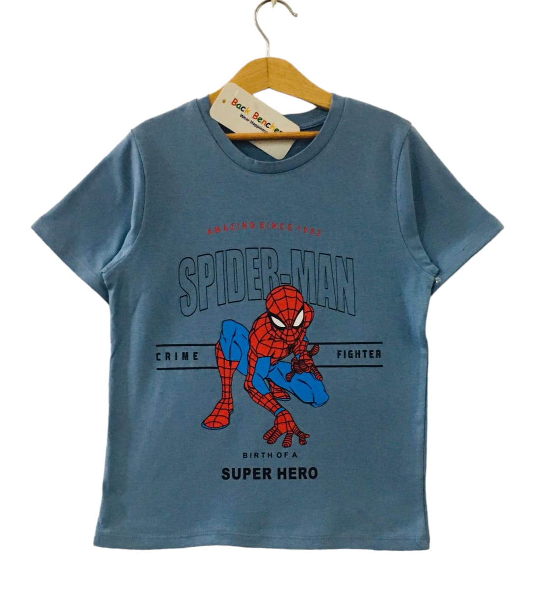 Spiderman Teal T-Shirt Boys( R-188 )