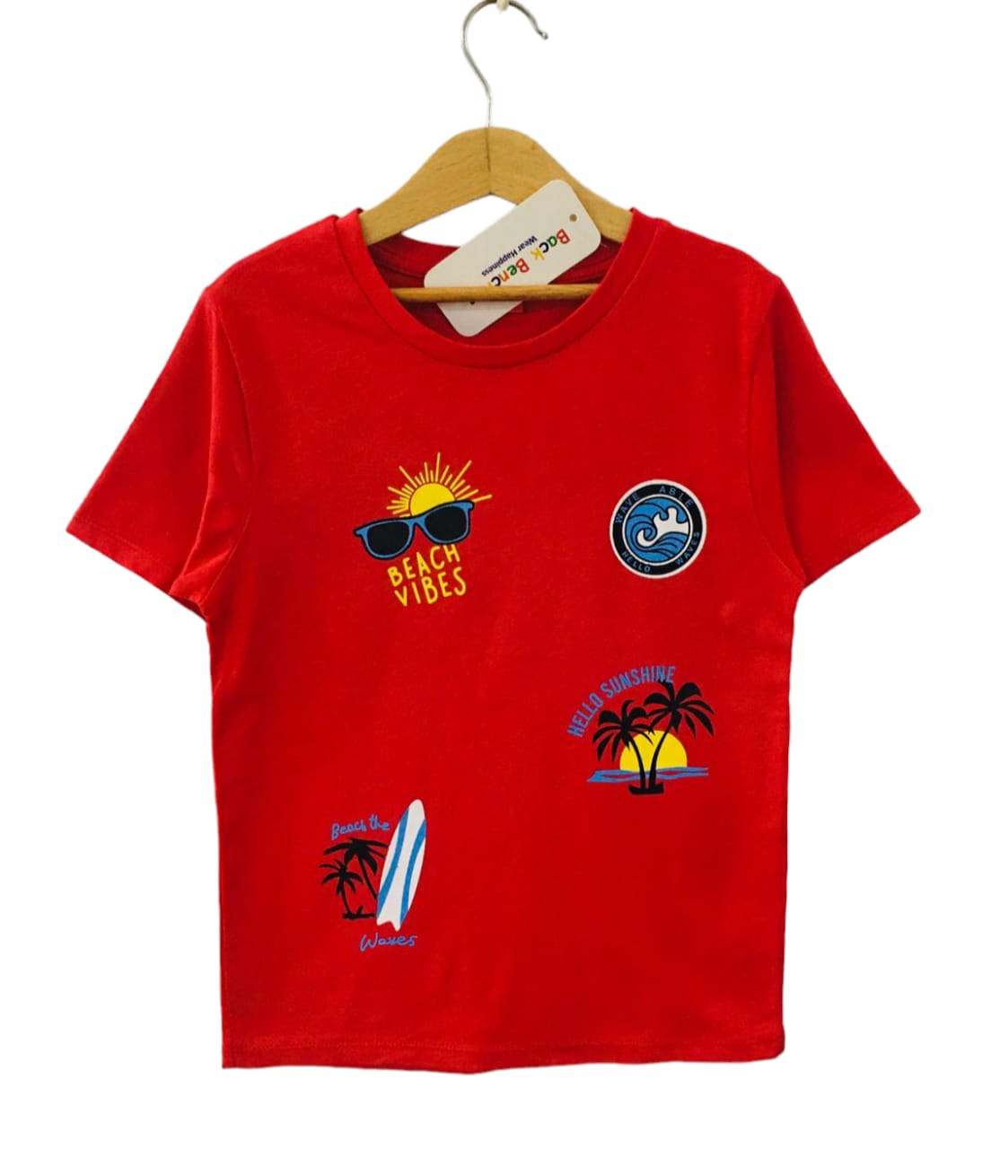 Beach Vibes Red T-Shirt Boys( R-30 )