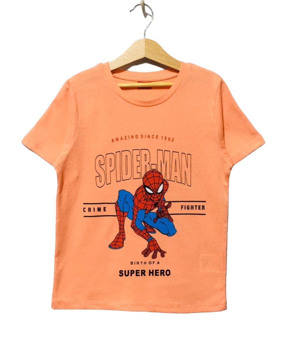 Spiderman Light Orange T-Shirt Boys( R-170 )