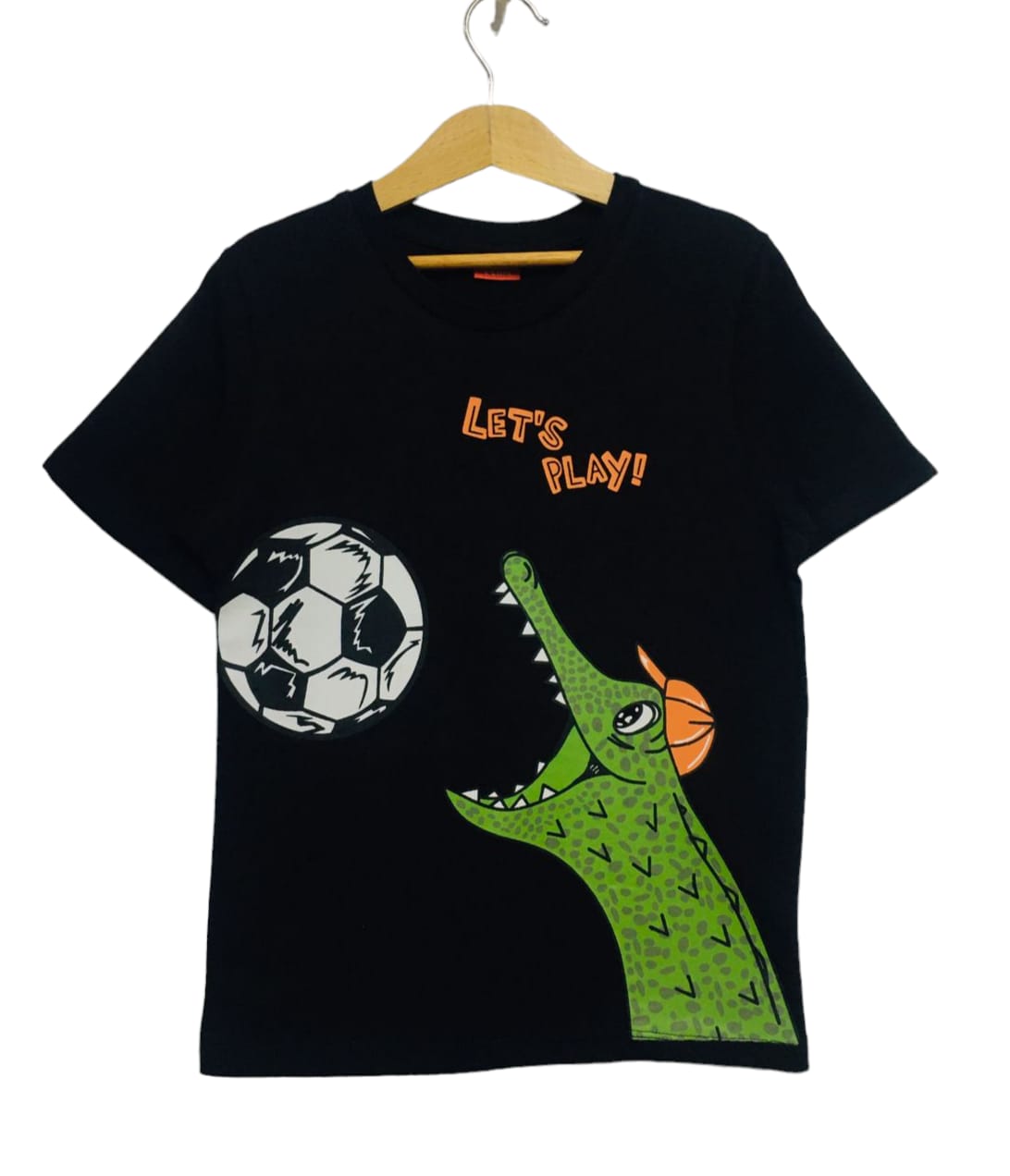 Lets Play Black T-Shirt Boys ( R-8 )