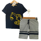 Crain Print Navy Blue Nicker Suit Boys ( R-168 )