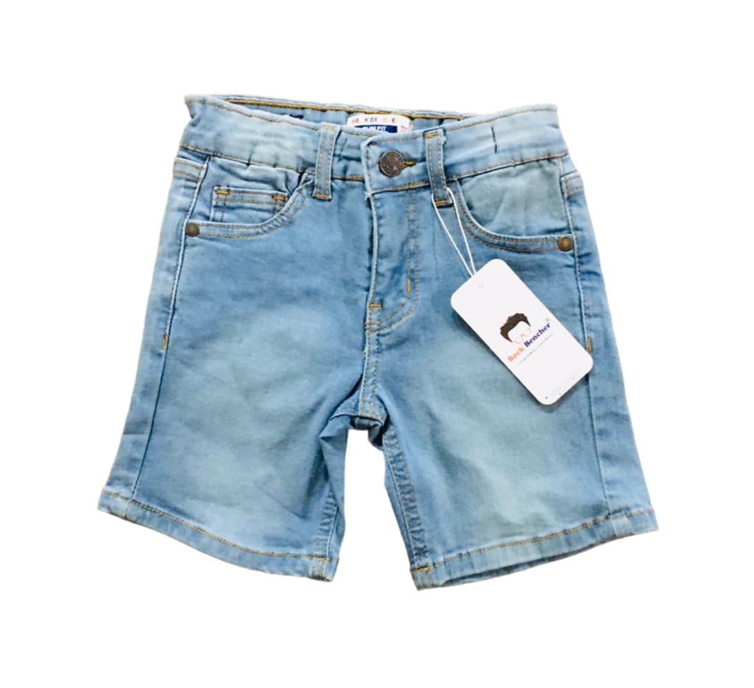 Sky Blue Denim Shorts Boys