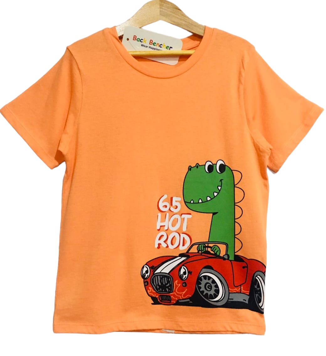 Hot rod Light Orange T-Shirt Boys( R-33 )