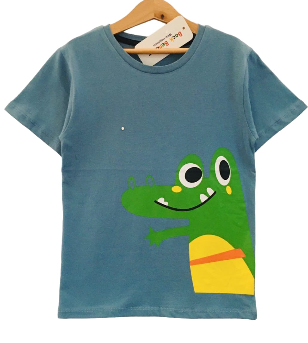 Crocodile Print C-Green T-Shirt Boys( R-188 )