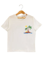 Tree and Sun Logo White T-Shirt Boys( R-36 )