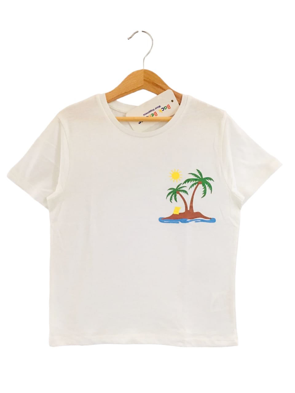 Tree and Sun Logo White T-Shirt Boys( R-36 )