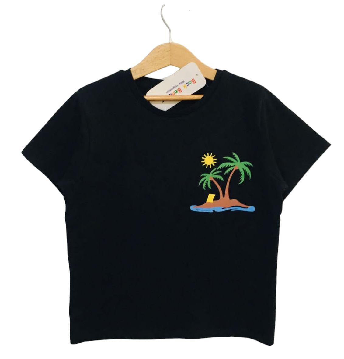 Tree and Sun Logo Black T-Shirt Boys ( R-156 )