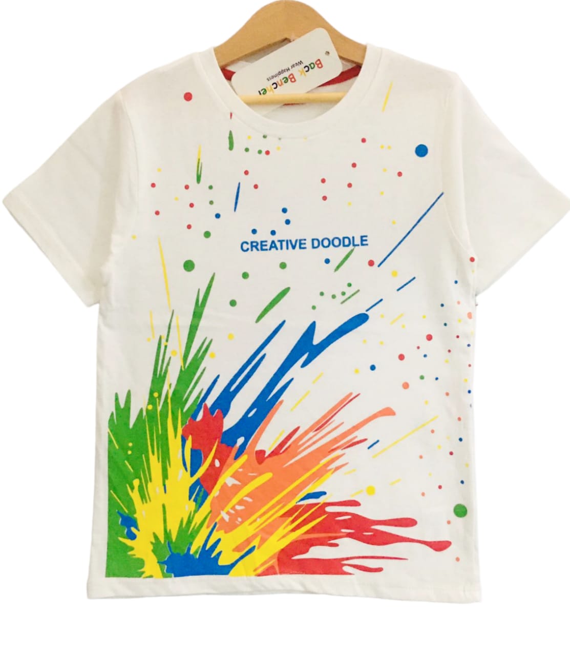 Creative Doodle White T-Shirt Boys ( R-132 )