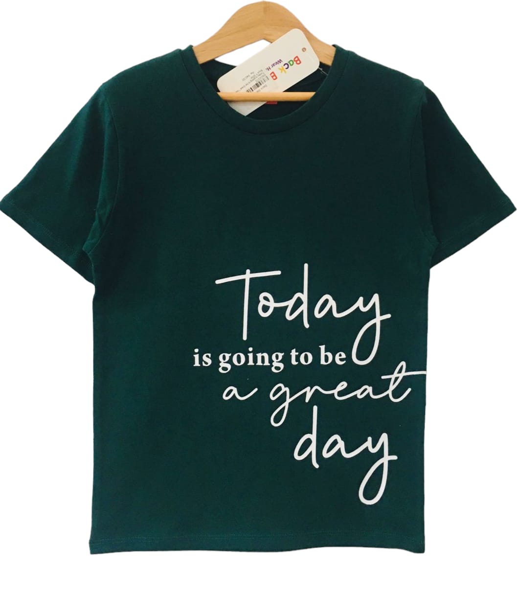 Today Green T-Shirt Boys( R-66 )
