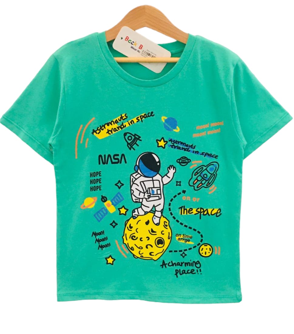 Spacesport Light Green T-Shirt Boys ( R-1 )