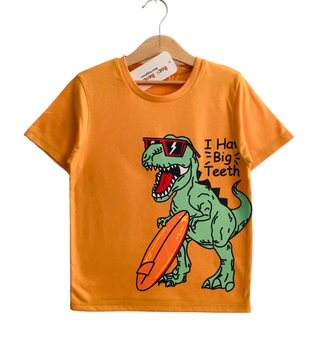Dinosour Orange T Shirt Boys ( R-8 )