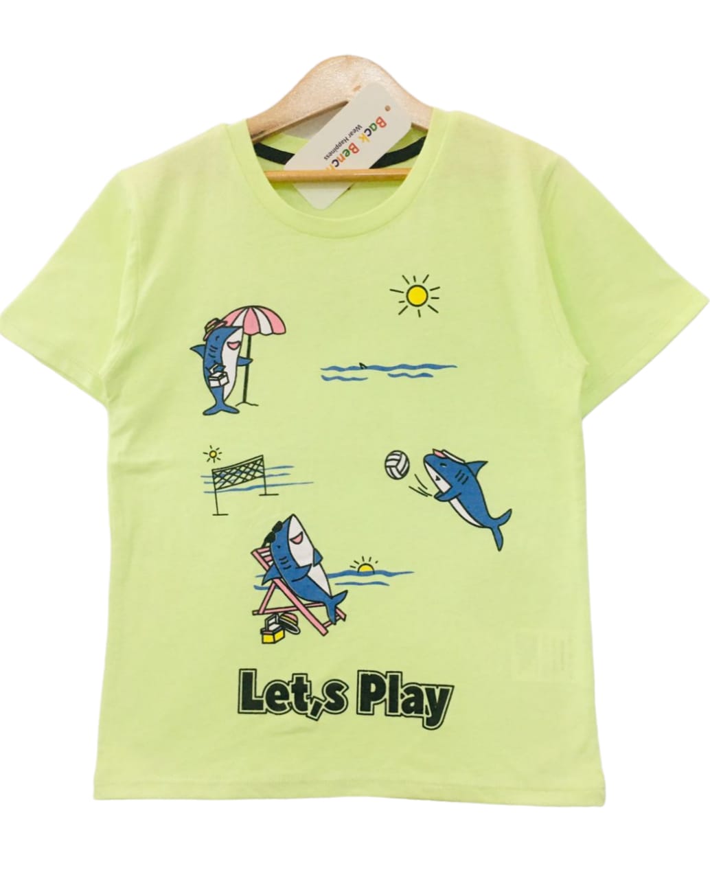 Let's Play Light Green T-Shirt Boys( R-188 )