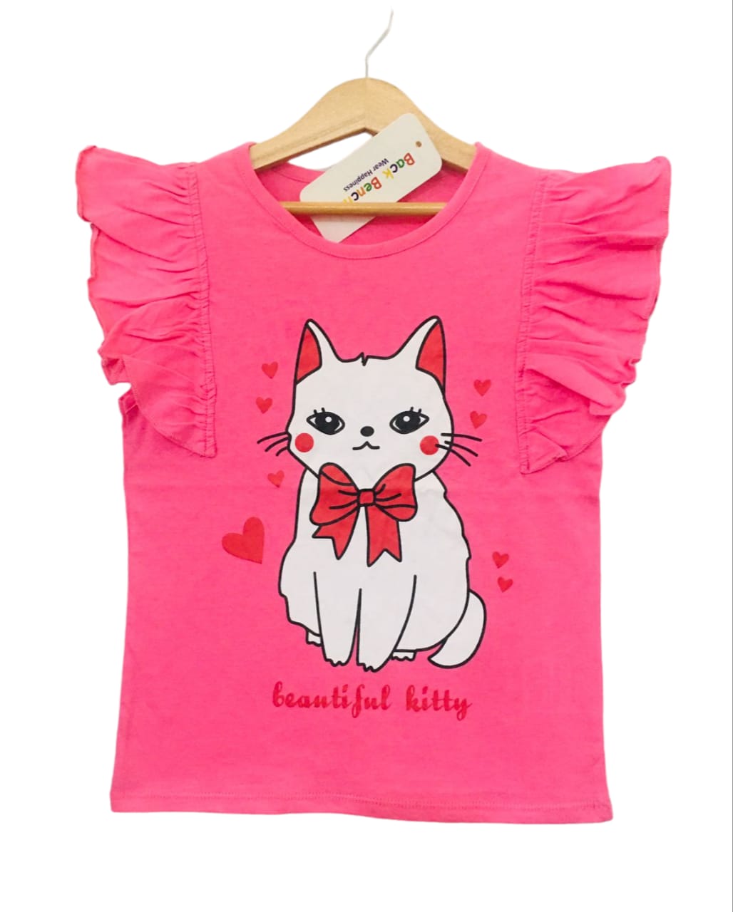 Beautiful Kitty Pink T-Shirt Girls ( 187 )(1)