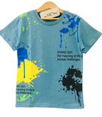 Color Printing C-Green T-Shirt Boys ( R-79 )