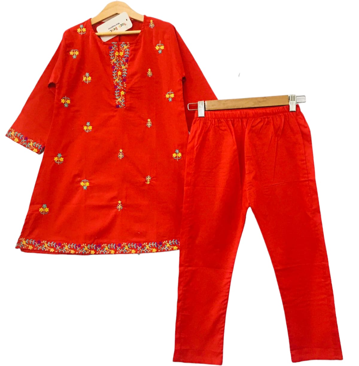 All over Embroidery Red Girl Top Girls