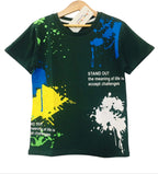 Color Printing Green T-Shirt Boys ( R-188 )