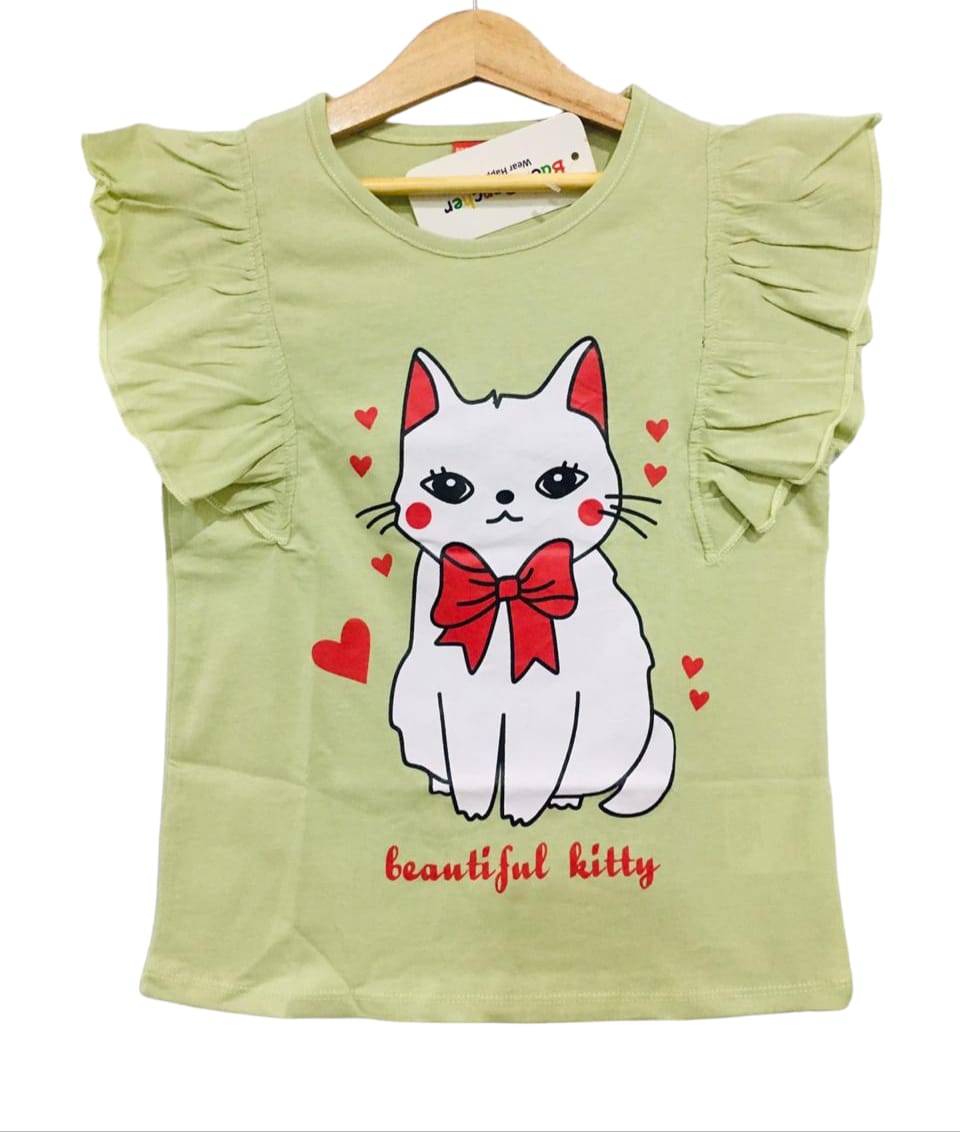 Beautiful Kitty Pista T-Shirt Girls (188) (1)