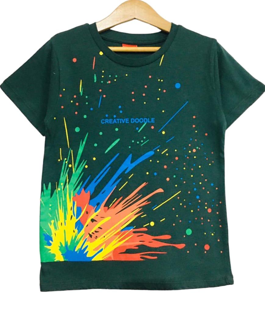 Creative Doodle Green T-Shirt Boys ( R-66 )