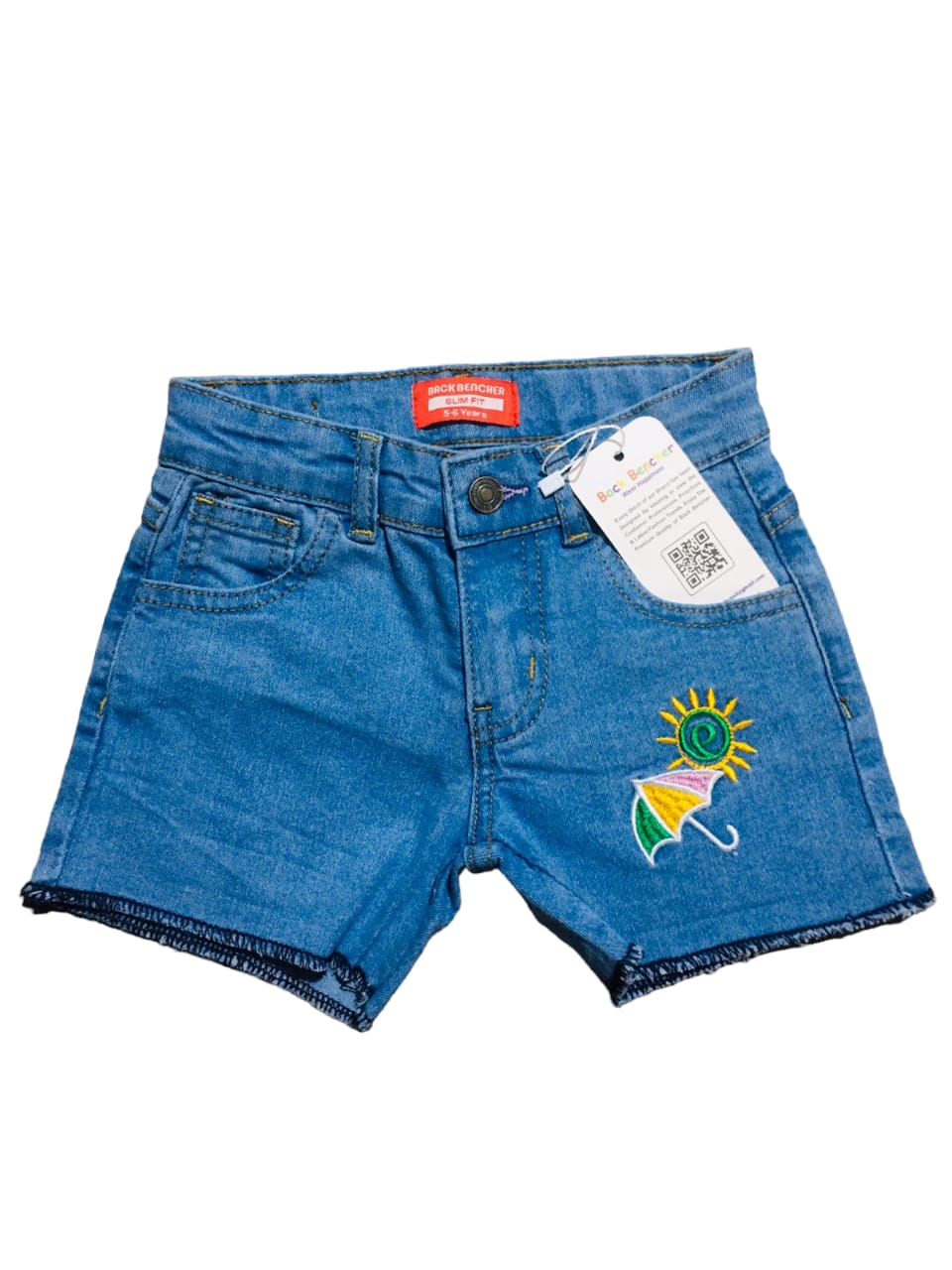 Sun Umbrella Light Blue Denim Shorts Girls