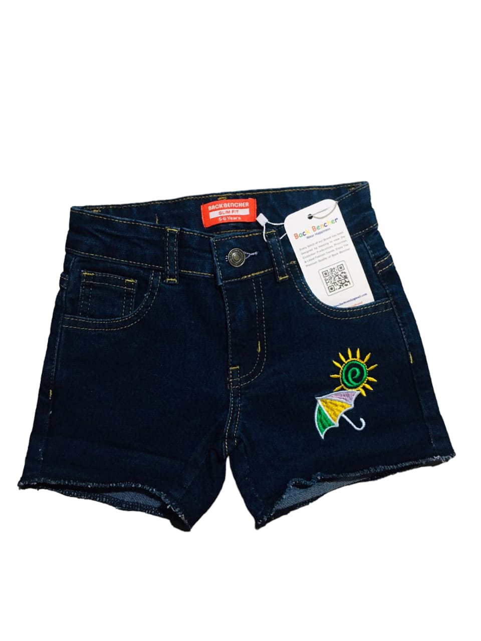 Sun Umbrella Dark Blue Denim Shorts Girls