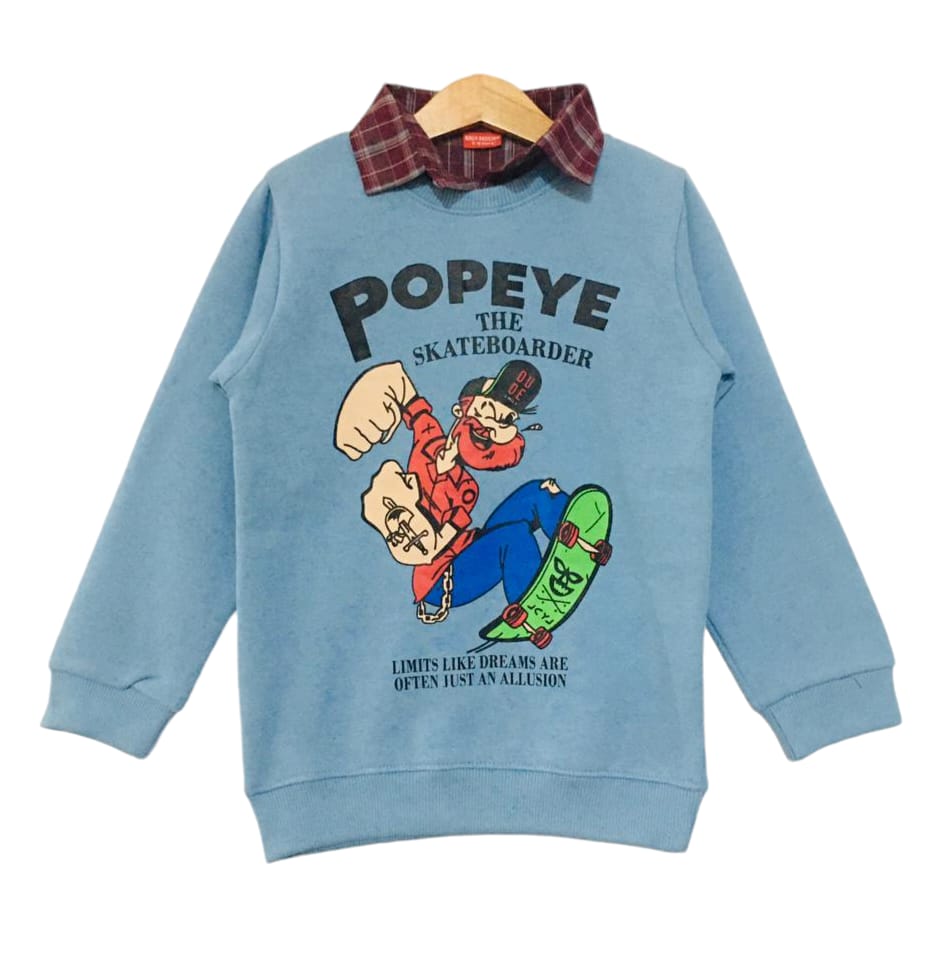 Popeye Sky Blue Double Shirt Boys (1)