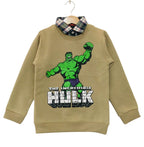 Hulk Dark Skin  Double Shirt Boys ( R-205 )