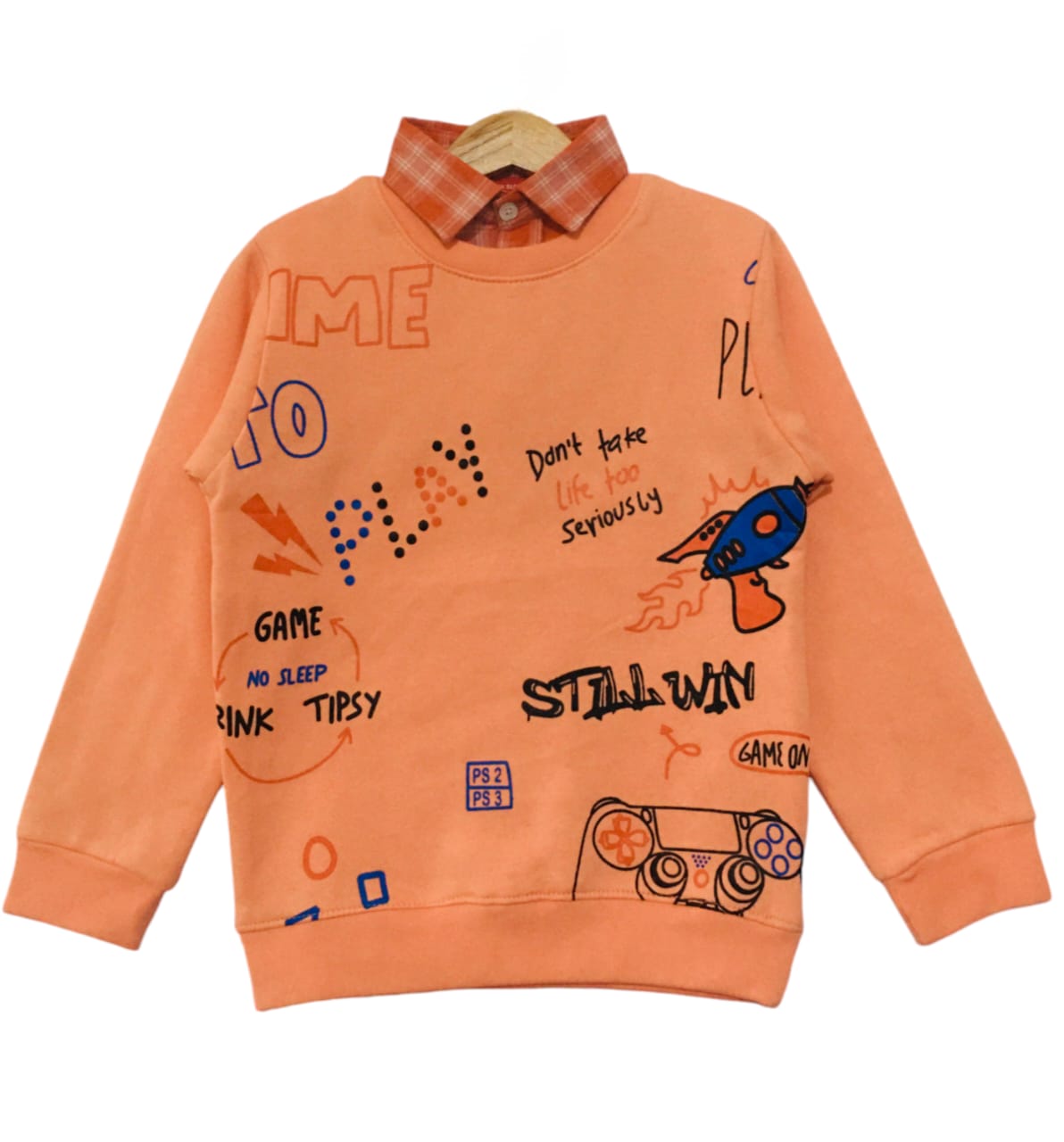 Play Game Light Orange Double Shirt Boys