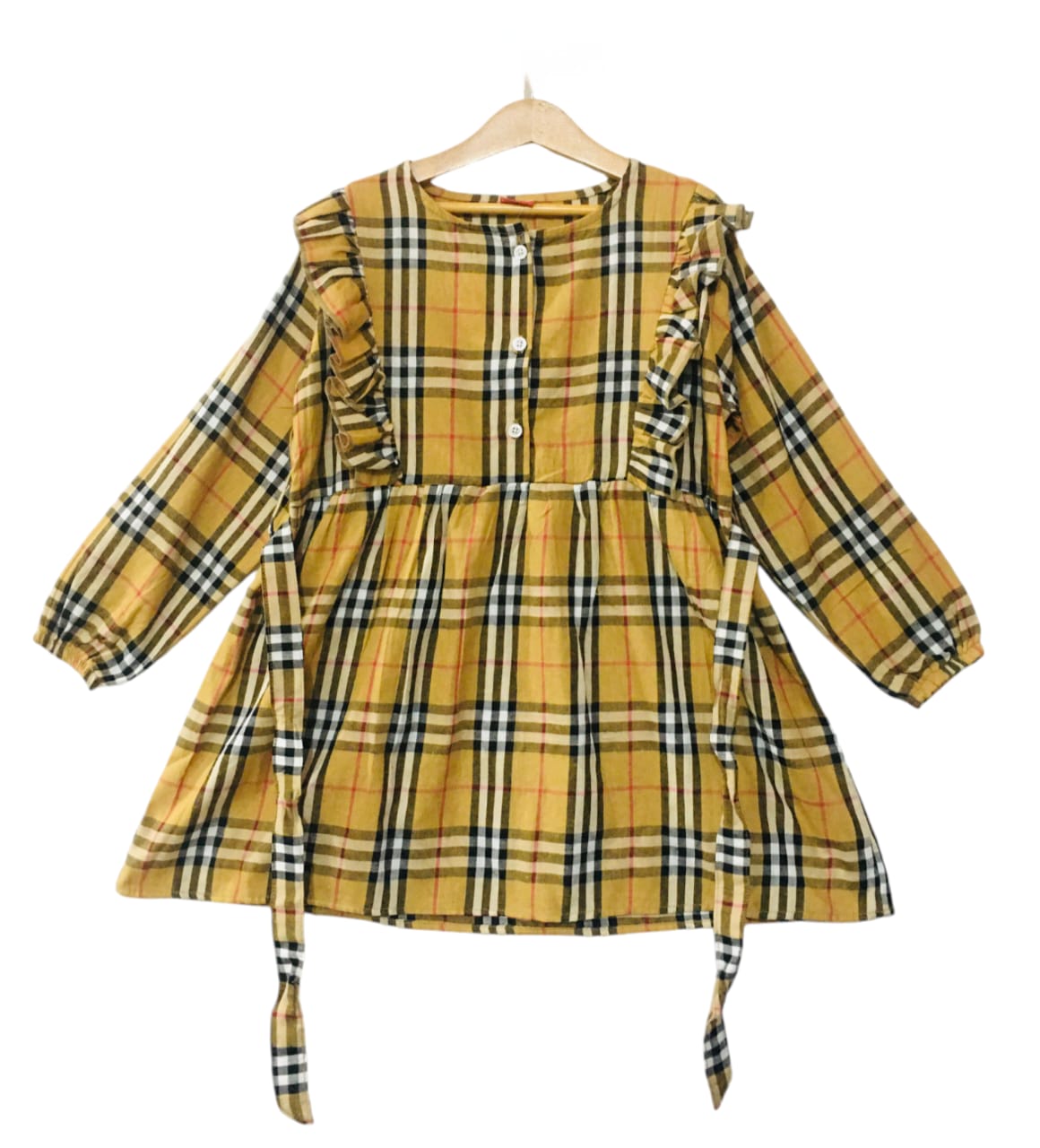 Skin & Black Checked Girl Top Girls (62) (1)