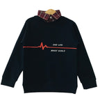 Heartbeat Line Black Double Shirt Boys (1)