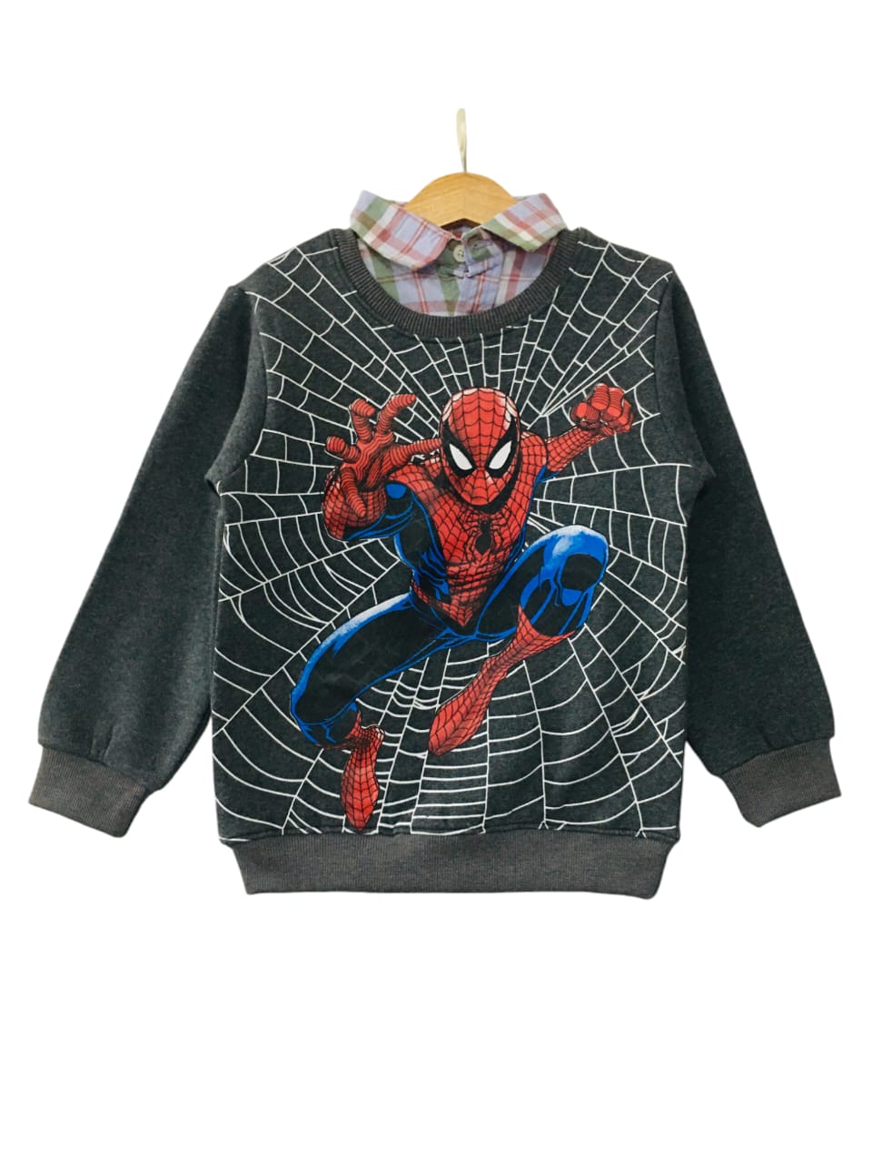 Spiderman Charcoal Double Shirt Boys