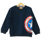 Captain America Logo Navy Blue Sweatshirt Boys (1)