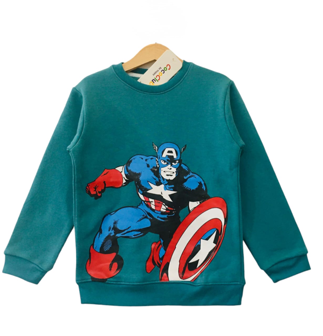 Captain America Print Zinc Sweatshirt Boys (1)