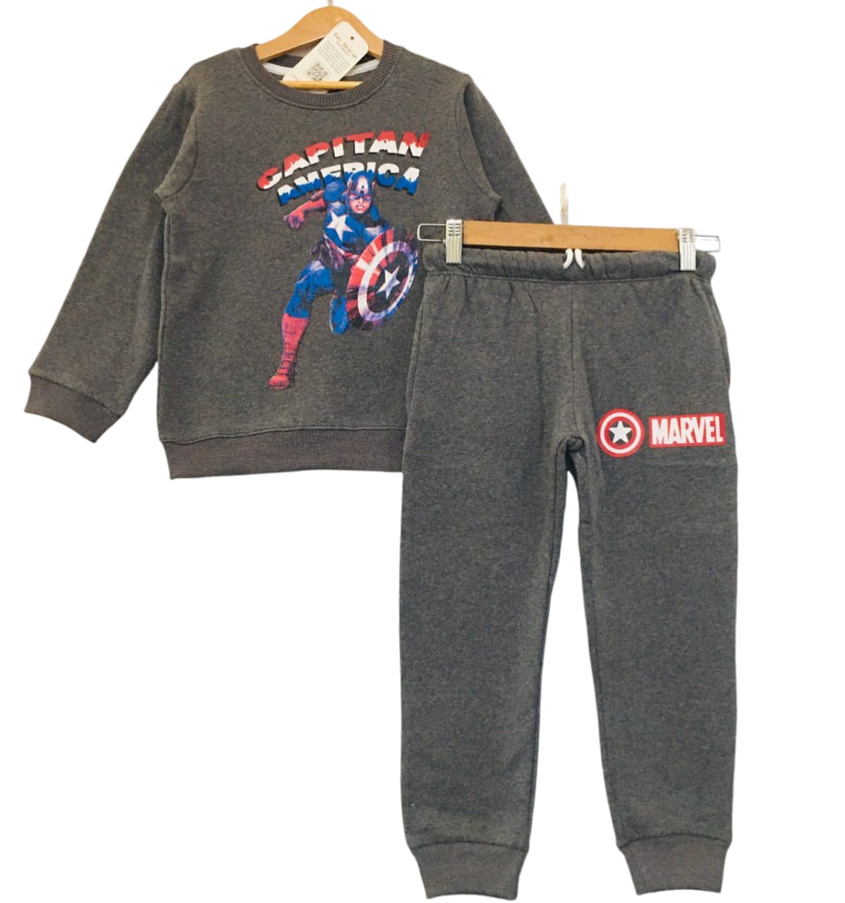Captain America Charcoal Track-suit Boys