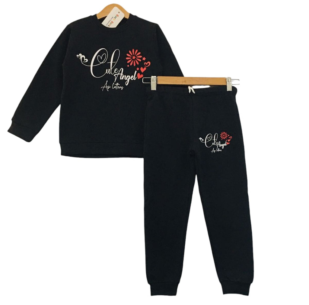 Cute Angel Black Track-Suit Girls ( R-52 )