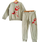 Many Butterfly Oatmeal Track-suit Girls (1)