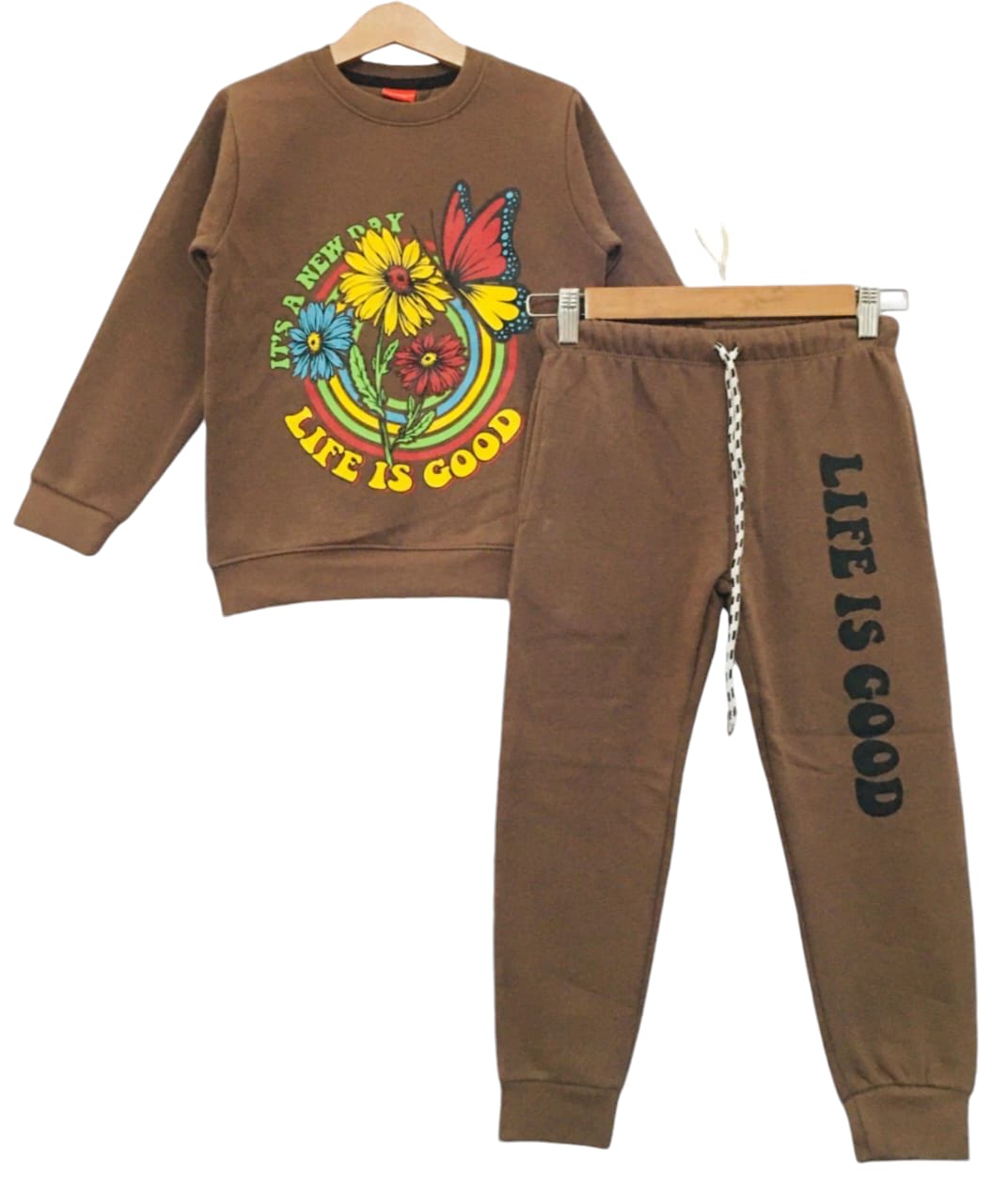 Life is Good Chocolate Track-suit Girls (1)