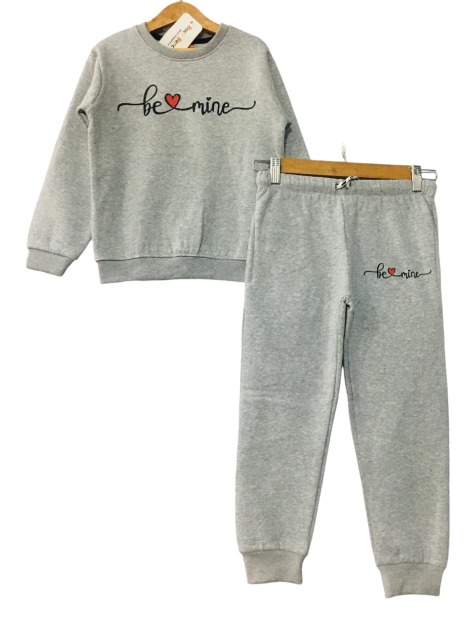 Be Heart Mine Oatmeal Track-suit Girls