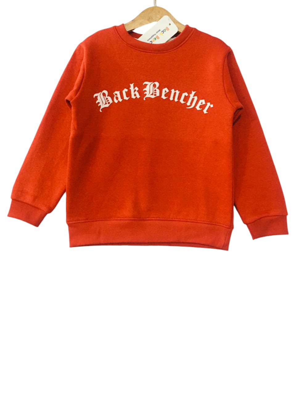 Back Bencher Print Red Sweatshirt Boys