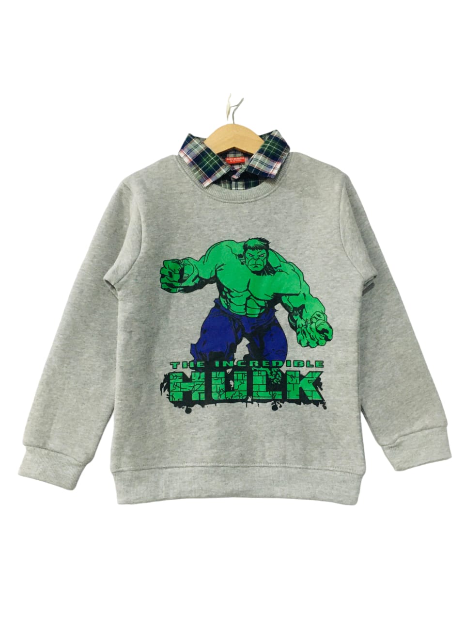 Hulk Oatmeal Gray Double Shirt Boys ( R-391 )